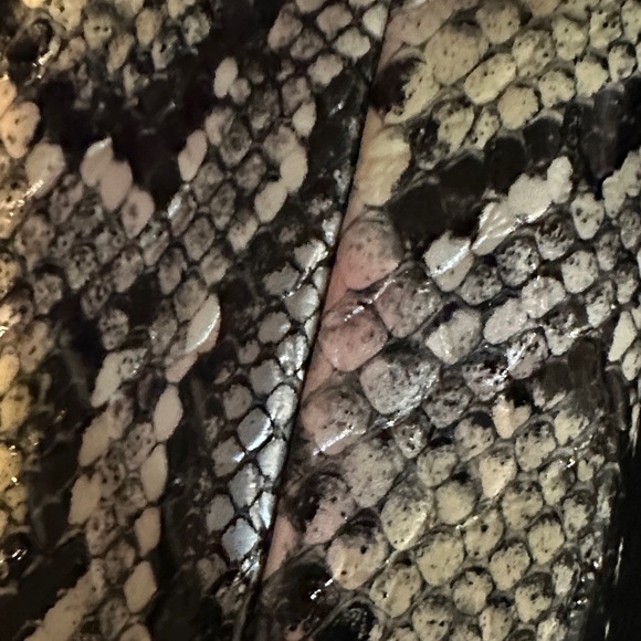 Kathy Van Zeeland Black and Cream Snake Print Tote - Picture 11 of 11